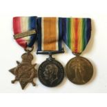 A FIRST WORLD WAR CASUALTY TRIO TO THE COLDSTREAM GUARDS. A group of three comprising 1914 Star with
