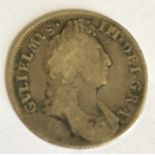 A WILLIAM III SHILLING. A William III Shilling dated 1696.