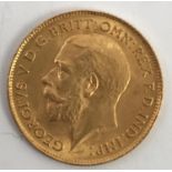 A HALF-SOVEREIGN. A George V Half-Sovereign dated 1914.