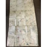 FIRST WORLD WAR MAPS BELIEVED TO HAVE BELONGED TO GENERAL SIR HUBERT GOUGH. Three conjoined maps and