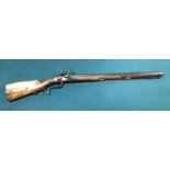 A JAEGER RIFLE BY THONE OF AMSTERDAM. A late 18th century 24 bore Flint Lock Jaeger Rifle, the