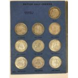 A WHITMAN FOLDER OF HALFCROWNS 1911 - 1940. Halfcrowns 1911 - 1940 with additional 1916 and 1936. 32