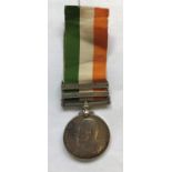 A KING'S SOUTH AFRICA MEDAL. A King's South Africa Medal with South Africa 1901 and 1902 clasps