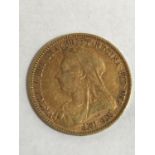 AN 'OLD HEAD' HALF SOVEREIGN. A Victorian 'Old Head' half Sovereign dated 1894.
