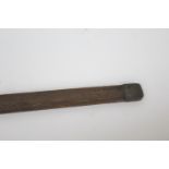 19THC BARREL MEASURING STICK a large 19thc measuring stick with metal ends, with number divisions