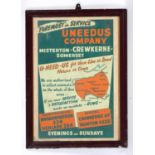 4 VINTAGE ADVERTISING POSTERS - UNEEDUS HAULAGE COMPANY, SOMERSET 4 interesting vintage posters