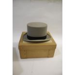 BOXED TOP HAT a Lipman Ltd grey top hat, size 7 and in a Walter Barnard & Son card box. Also with