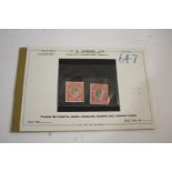 MONTSERRAT STAMPS a mint Montserrat 1903 5 shillings and 1907 5 shillings. With original invoice