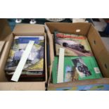 RAILWAY BOOKS 6 boxes with a variety of hardback and softback Railway related books, including