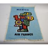 AIR FRANCE - TRAVEL POSTER DESIGNER TEA TOWELS an interesting set of four mid 20th tea towels,