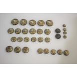 COLLECTION OF JAPANESE SATSUMA BUTTONS probably late 19thc including a set of 5 larger buttons