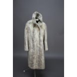 VINTAGE CLOTHING including a late 60's/early 70's pale mink chevron patterned fur coat, a 1940's