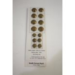 HUNTING BUTTONS - SOUTH DORSET a set of 6 large and 6 small brass buttons by Pitt & Co, used on a