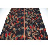 DESIGNER CURTAINS - GEORGINA VON ETZDORF circa 1986, a pair of printed velvet curtains in the