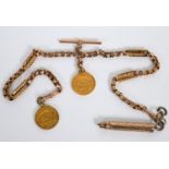 9CT GOLD NATIONAL DOG SHOW MEDALS & GOLD CHAIN 2 9ct gold National Dog Show medals for 1904 Mrs H