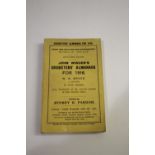 RARE WISDEN'S CRICKETERS ALMANACK - 1916 a rare war time issue of the 1916 John Wisden's