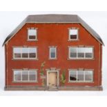 LARGE DOLLS HOUSE a 20thc large 3 storey house with brick effect facade, accessed from the back