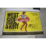 WEST SIDE STORY - FILM POSTER a quad poster for West Side Story, printed by Lonsdale & Bartholomew