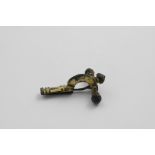 A ROMANO-BRITISH GILT-BRONZE "CROSSBOW" BROOCH 4th century A.D.; 2" (5 cms) long