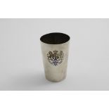 A LATE VICTORIAN BEAKER made to commemorate the Diamond Jubilee of Queen Victoria with the enamelled