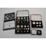 COINS:- A George VI specimen coinset, 1937 in a lined and fitted leather case, another similar