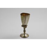 BY STUART DEVLIN:- A late 20th century Limited Edition parcel-gilt goblet made to commemorate the