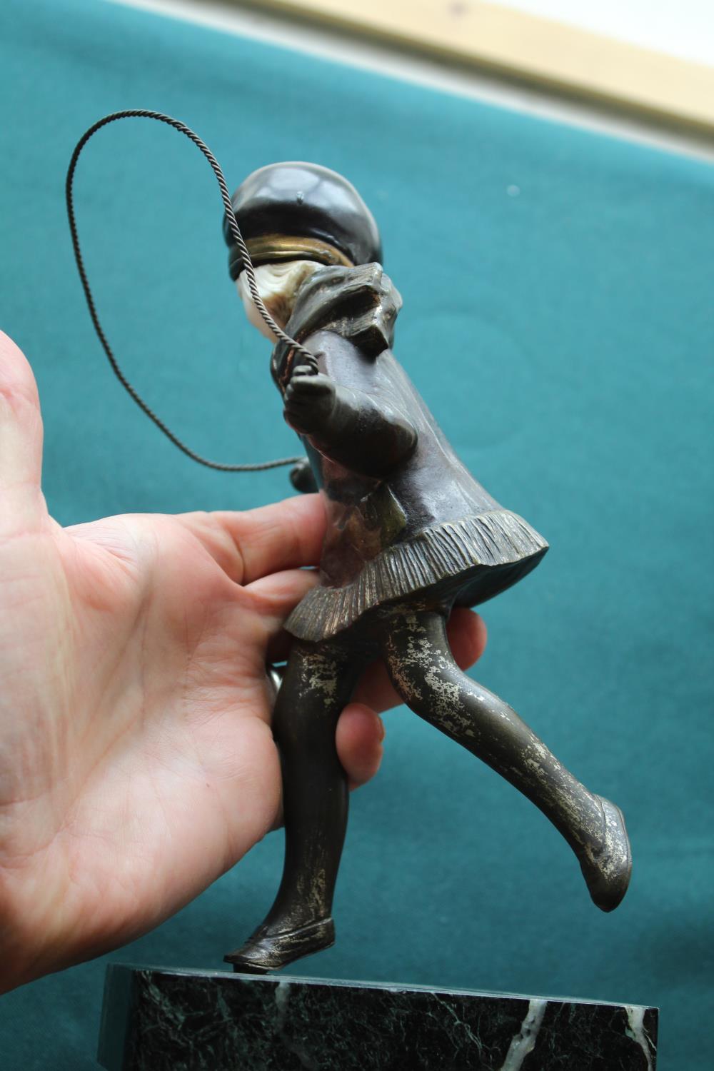 BRONZE ART DECO FIGURE OF A GIRL - AFTER ALEX KELETY a bronze figure Recreation, the bronze figure - Image 7 of 25