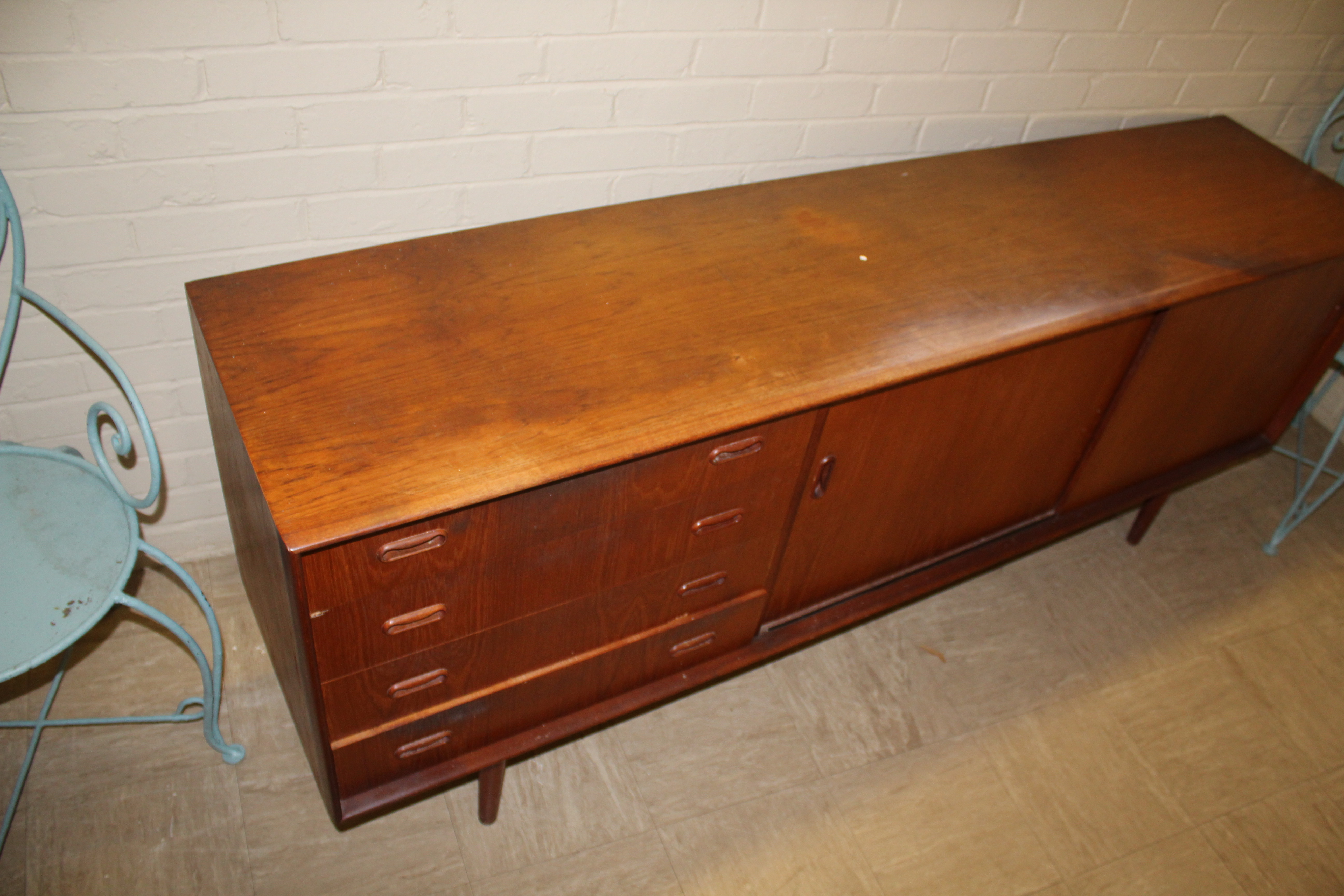 DALESCRAFT - MID CENTURY SIDEBOARD a large teak sideboard circa 1960's, with 4 drawers (1 with - Image 3 of 19