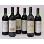 WINE: Ch. Talbot, St Julien, 1981, 1 bottle; Ch Grand Canyon, Pauillac, 1992, 3 bottles; Ch Le