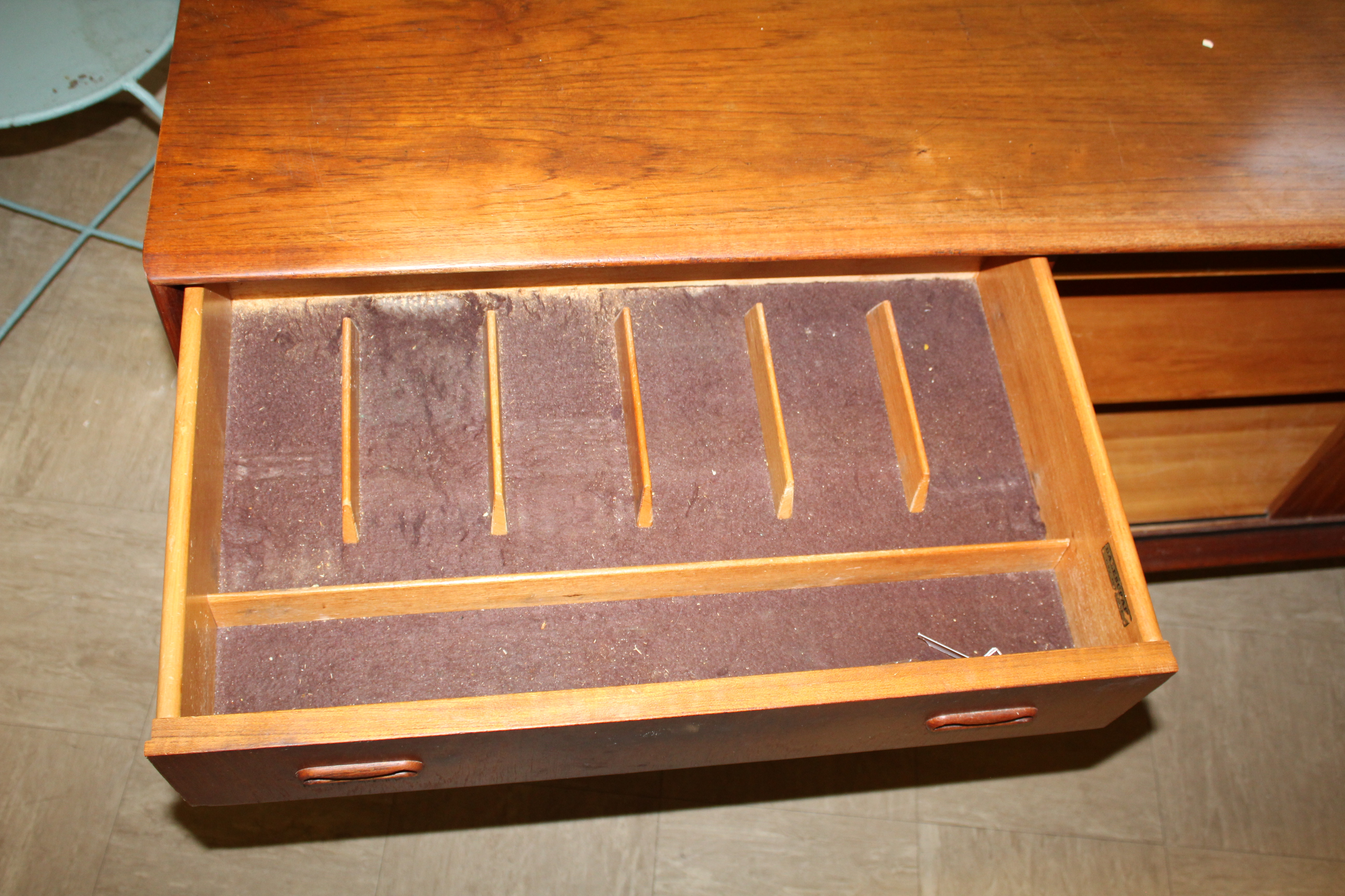 DALESCRAFT - MID CENTURY SIDEBOARD a large teak sideboard circa 1960's, with 4 drawers (1 with - Image 16 of 19