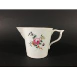 DERBY CREAM JUG late 18th century, painted with Withers' style flowers, height 7.5cm