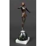 JOSEF LORENZL (1892-1950) - ART DECO BRONZE DANCER known as The Echo or Tip Toes, a bronze figure of