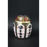 CROWN DERBY IMARI JAR & COVER a large lidded jar in the Old Imari design, Model No 1128 and in a