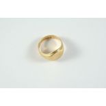 AN 18CT GOLD SIGNET RING inscribed with indistinct initials, hallmarked for Chester 1905, 8.8 grams.