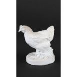 ARNOLD MACHIN - POTTERY CHICKEN a pottery model of a chicken, with a circular base and with a