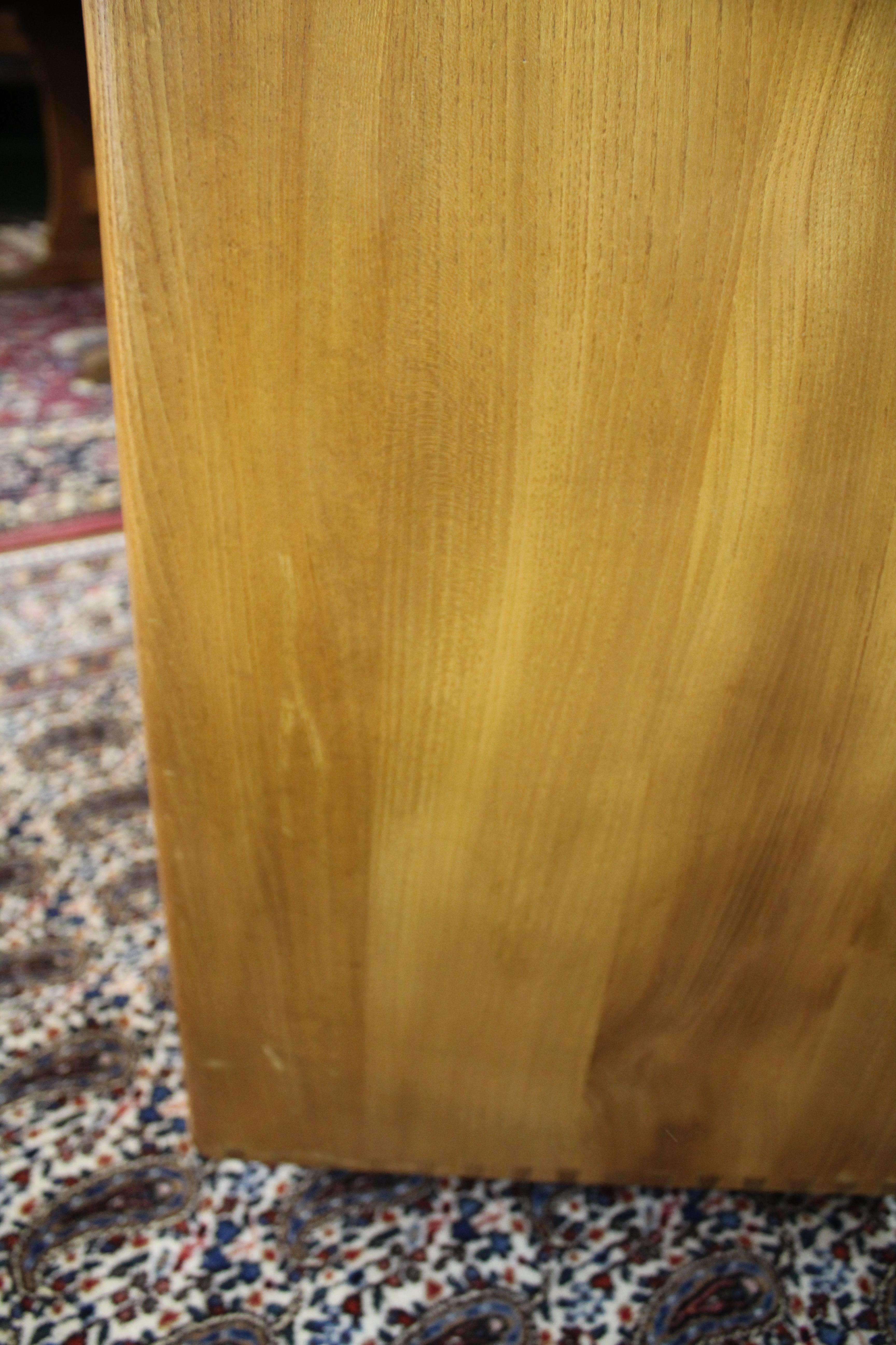 ERCOL SIDEBOARD a large light elm sideboard with 3 central drawers (1 for cutlery) and flanked by - Image 8 of 9