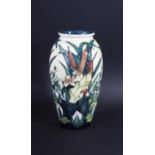 MODERN MOORCROFT VASE - BULLRUSH a modern vase in the Bullrush design, designed by Rachael Bishop.