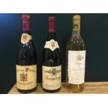 WINE: Hermitage, Jean Louis Chave, 1994, 1 bottle; Clos des Papes Chateauneuf du Pape, 1994, 1