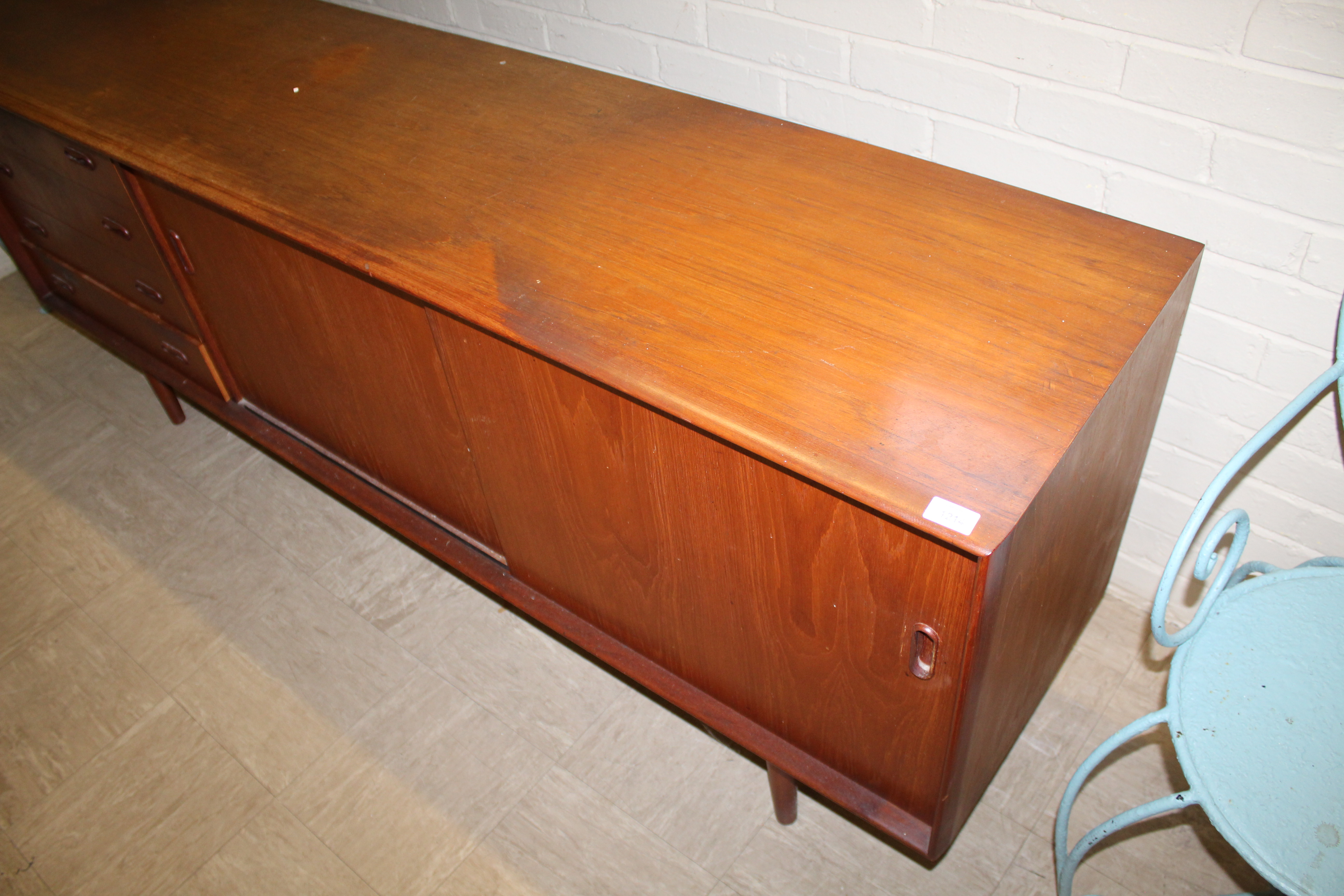 DALESCRAFT - MID CENTURY SIDEBOARD a large teak sideboard circa 1960's, with 4 drawers (1 with - Image 4 of 19