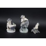 ROYAL COPENHAGEN including Model No 2107 Faun with Owl, 1713 Faun with Frog on knees, and 858 Faun