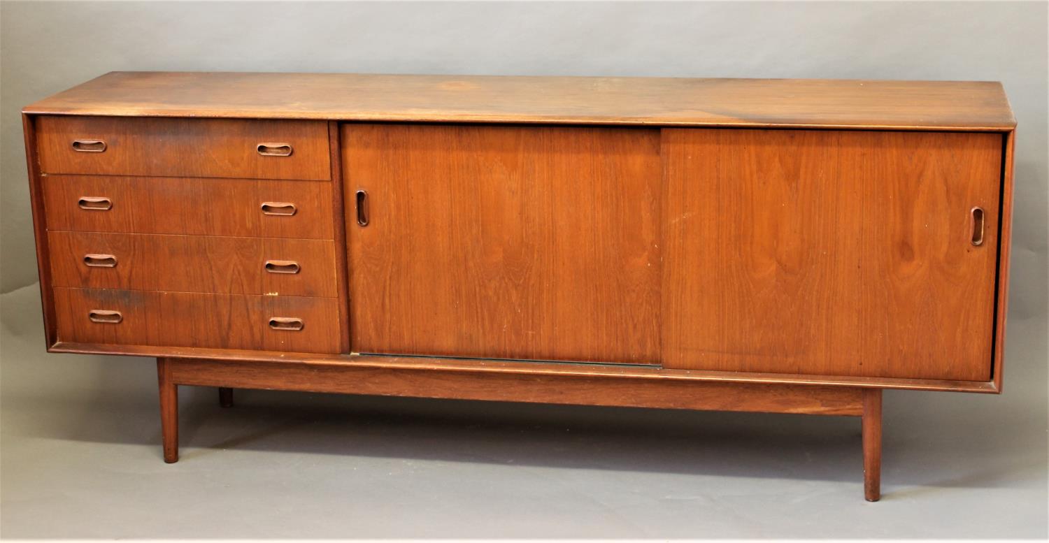 DALESCRAFT - MID CENTURY SIDEBOARD a large teak sideboard circa 1960's, with 4 drawers (1 with