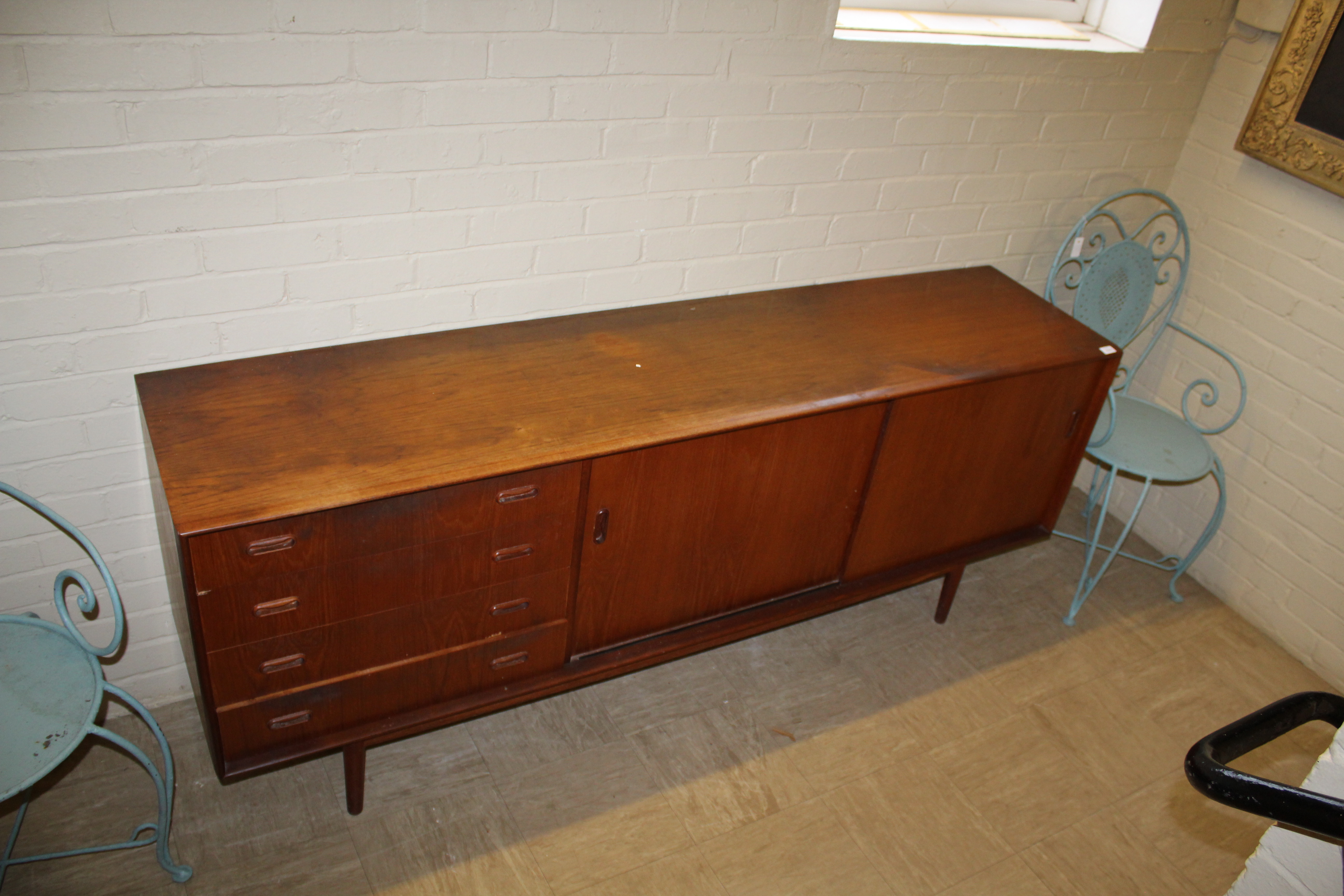 DALESCRAFT - MID CENTURY SIDEBOARD a large teak sideboard circa 1960's, with 4 drawers (1 with - Image 2 of 19