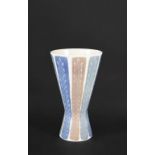 POOLE POTTERY VASE - ALFRED READ a freeform vase designed by Alfred Read, with vertical bands of a