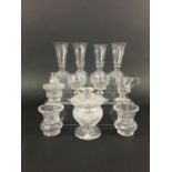 COLLECTION OF GLASSWARE late 18th and 19th century, including custard cups, sundae glasses with