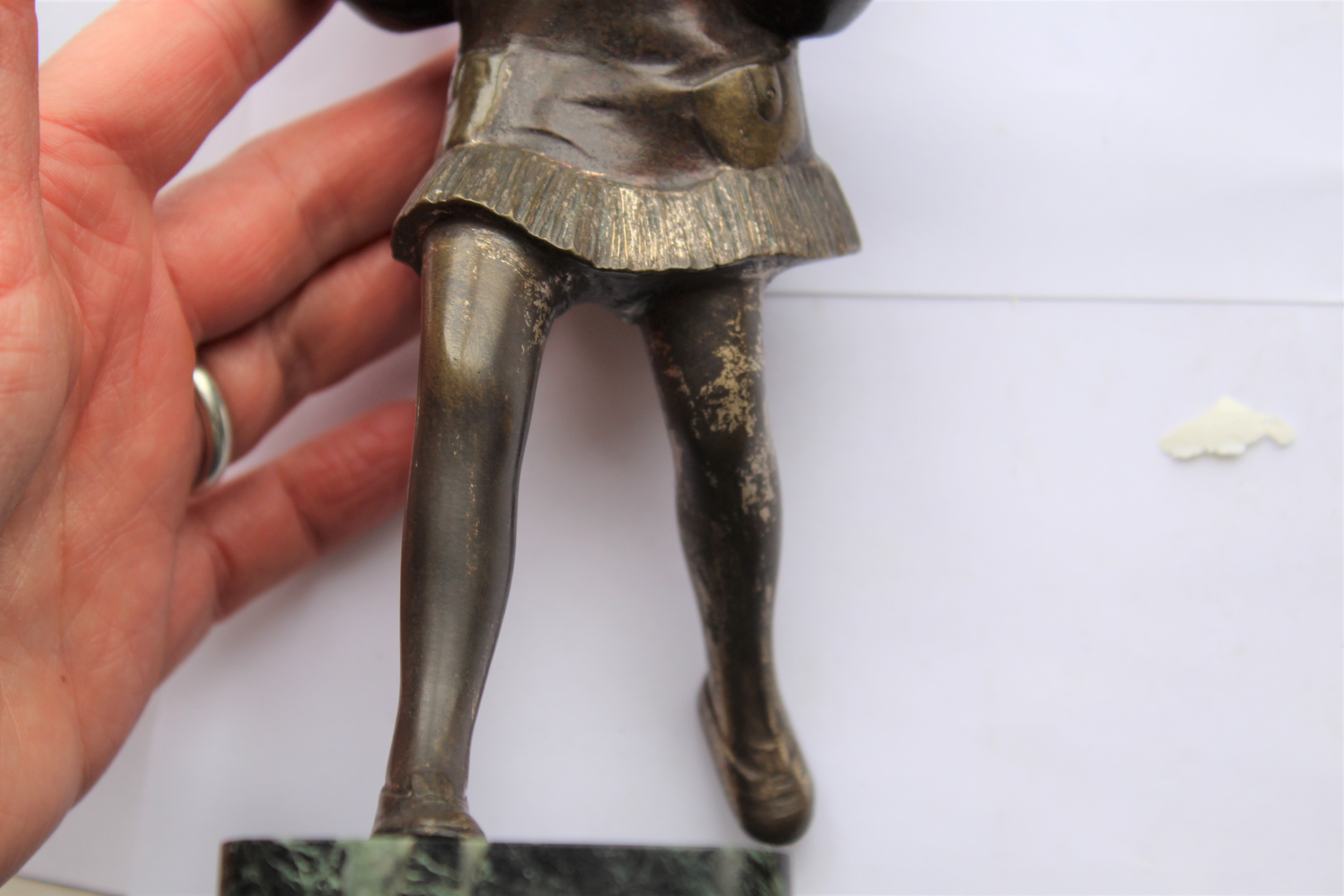 BRONZE ART DECO FIGURE OF A GIRL - AFTER ALEX KELETY a bronze figure Recreation, the bronze figure - Image 22 of 25