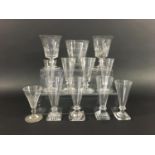 COLLECTION OF ENGLISH ALE GLASSES tumblers and others, late 18th and 19th century, including some