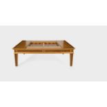 DAVID LINLEY - GAMES TABLE/COFFEE TABLE a large rectangular coffee table, made in sycamore and maple