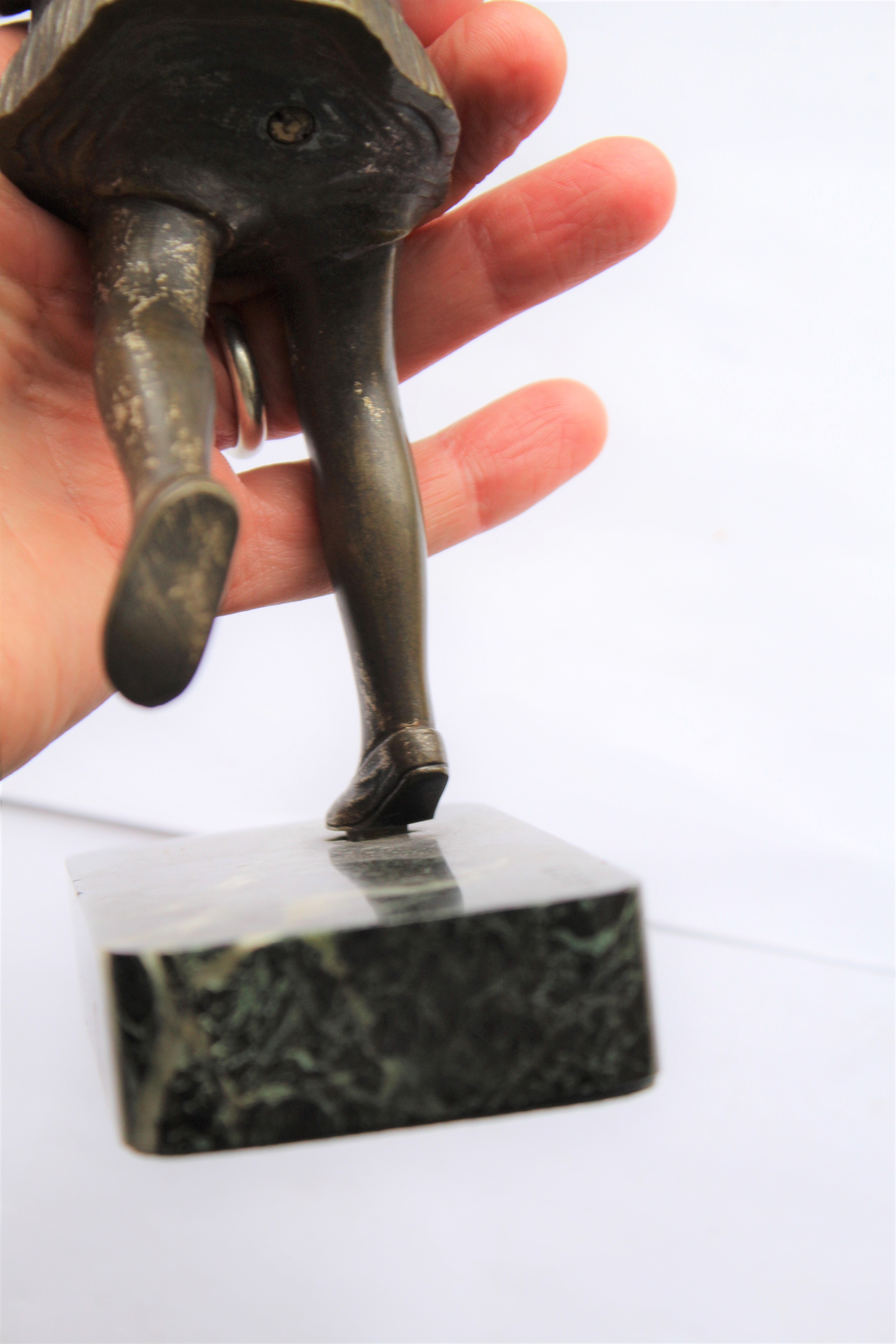 BRONZE ART DECO FIGURE OF A GIRL - AFTER ALEX KELETY a bronze figure Recreation, the bronze figure - Image 25 of 25