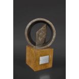 NIGEL HALL (B 1943) - BRONZE SCULPTURE a small abstract bronze sculpture titled Extension Intention,