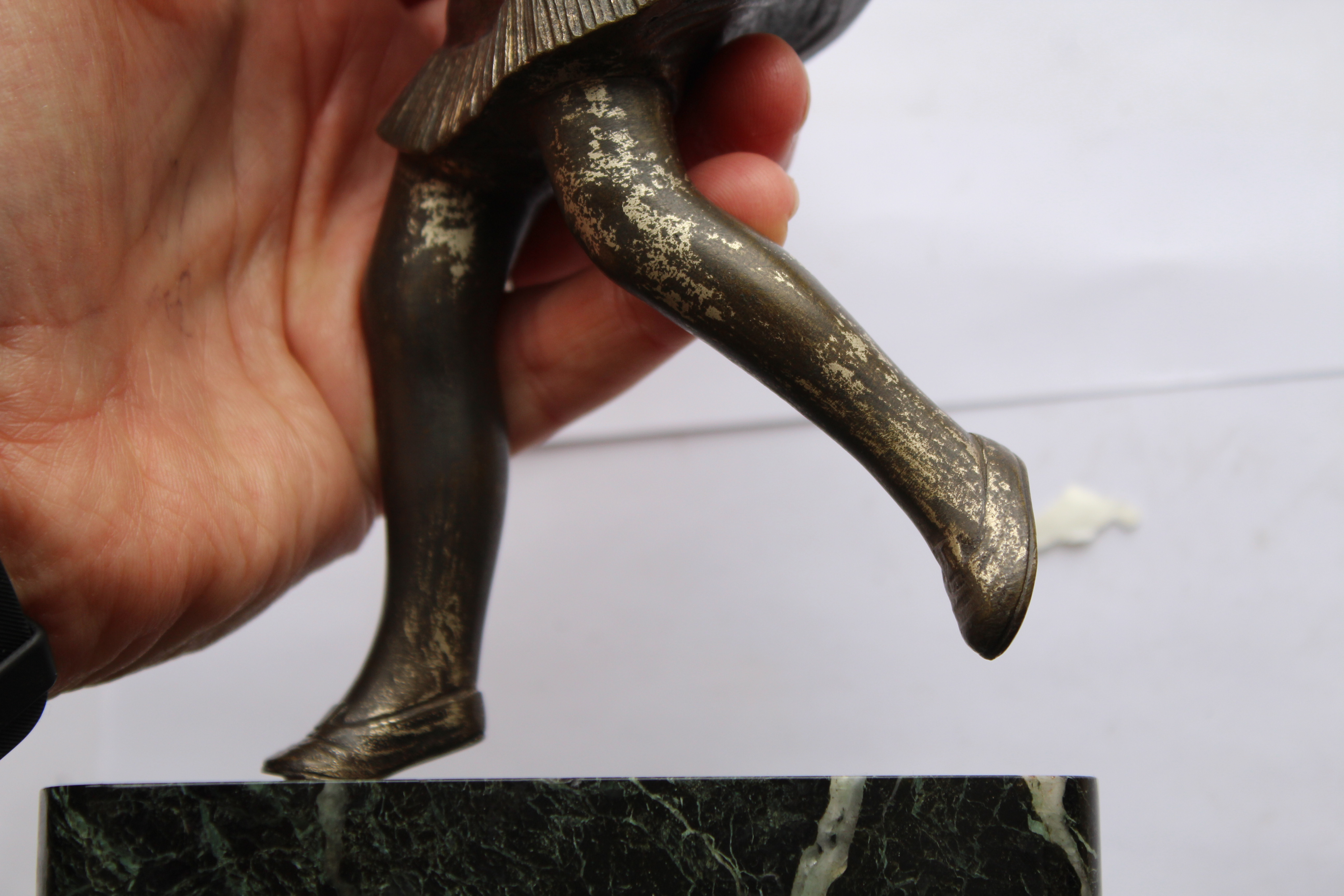 BRONZE ART DECO FIGURE OF A GIRL - AFTER ALEX KELETY a bronze figure Recreation, the bronze figure - Image 23 of 25